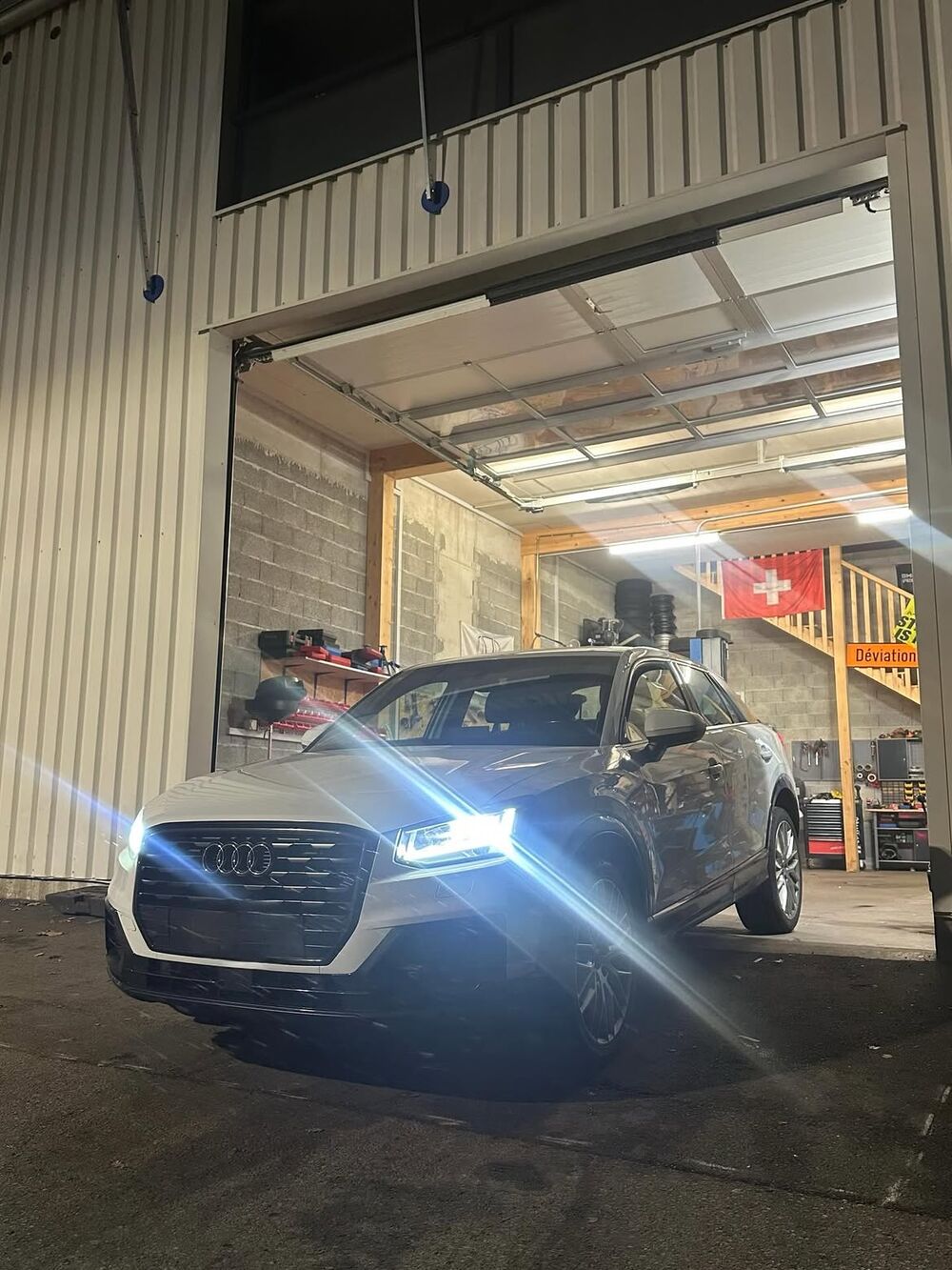 Audi Q2 quattro, intervention à l'atelier Seb Mécanique à Aigle